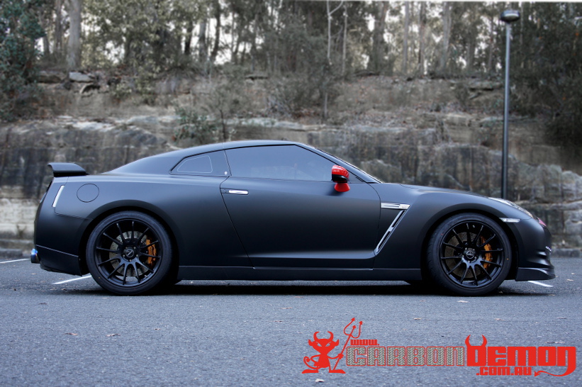 Nissan gtr matt black #4