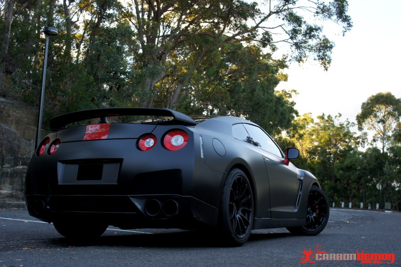 Nissan gtr matte black wrap #10