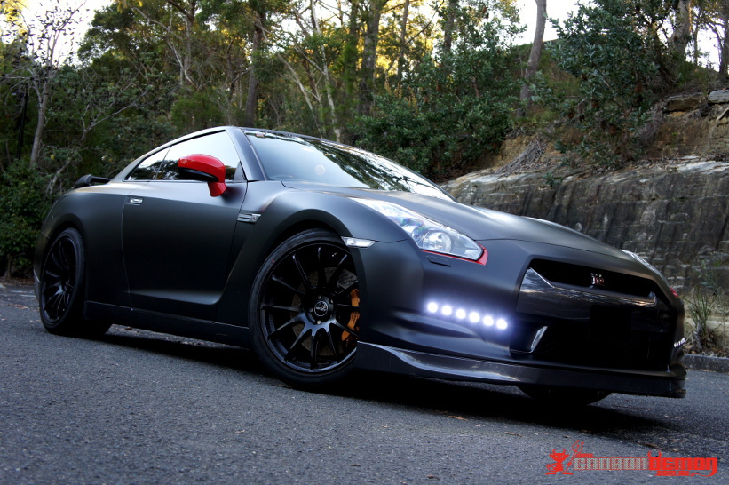 Nissan gtr matt black #2