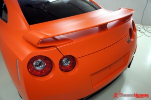 Matte Orange R35 GTR Vinyl Wrap (6)