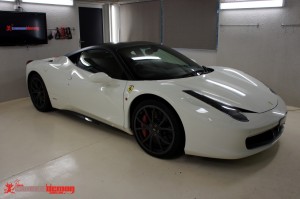 Ferrari 458 Italia Matte Black Vinyl Wrap Roof