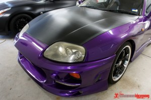 Toyota Supra Carbon Fibre Vinyl Wrap on Bonnet