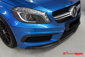 AMG A45 carbon fibre front lip vinyl wrap