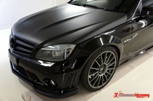 AMG C63 Matte Black Bonnet Wrap