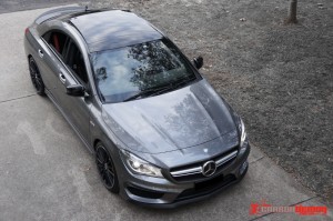 AMG CLA45 Gloss black roof vinyl wrap