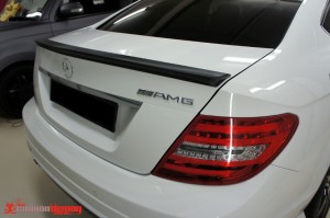 C250 Carbon Fibre Vinyl Wrap on Spoiler