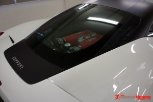 Ferrari 458 Italia Matte Black Vinyl Wrap Engine Cover