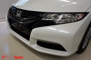 Honda Civic 2013 Gloss Black Vinyl Wrap Front Bumper