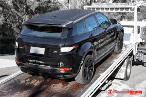 Land Rover Evoque Carbon Fibre Vinyl Roof Wrap