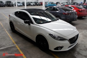 Mazda 3 2014 display car vinyl wrap by Carbon Demon Sydney