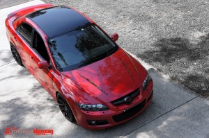 Mazda 6 MPS gloss black roof vinyl wrap