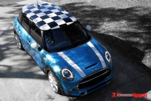 Mini Cooper chequer roof