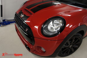 Mini F56 de-chrome with gloss black vinyl wrap