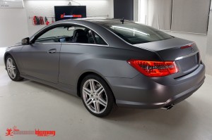 Mercedes-Benz E-Coupe Matte Grey Metallic Vinyl Wrap ( 2 )