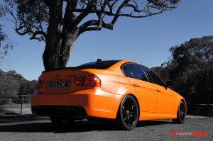 Matte vinyl wrap BMW