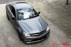 AMG C63 Matte Grey Vinyl Wrap