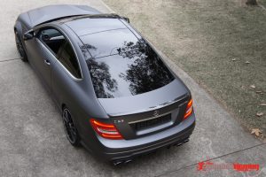 AMG C63 Matte Gray Vinyl Wrap